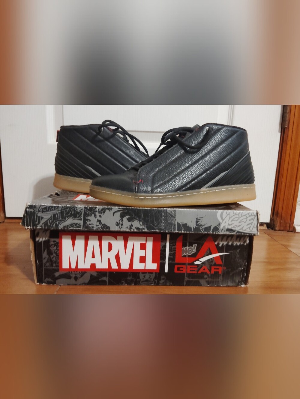 Marvel L.A Gear Black Panther Shoe High Top Size 10 New With Box